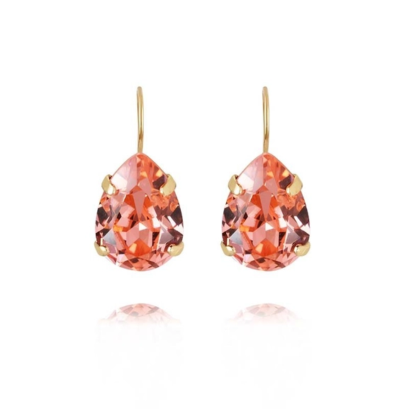Mini Drop Clasp Earrings Rhodium Rose Peach - Caroline Svedbom - Nopea toimitus ja lahjapakkaus - Nordic Spectra