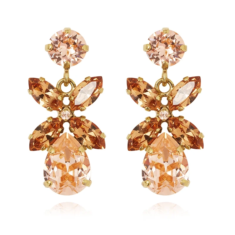 Caroline Svedbom - Mini Dione Earrings Gold Topaz Combo