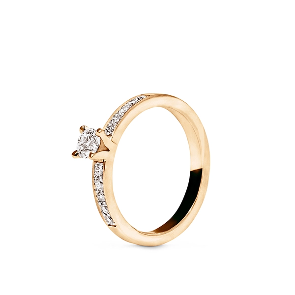 Sofia Solitaire Ring With Side Stones 0