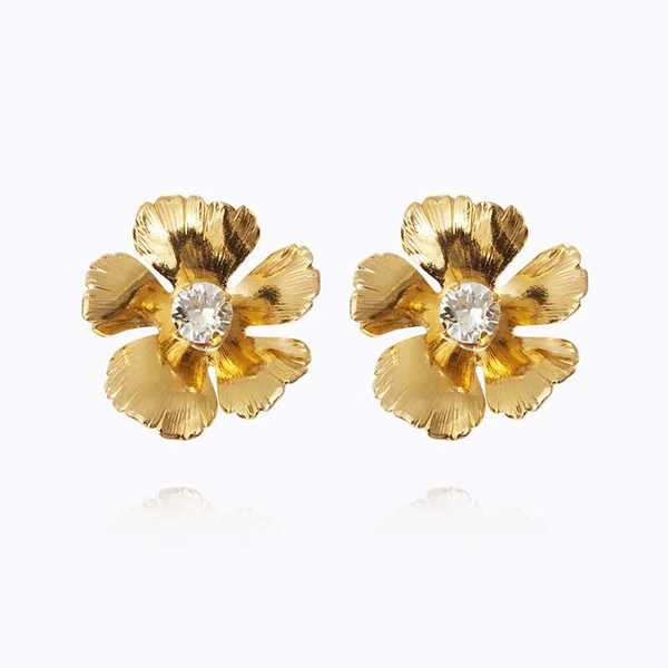 Anemone Earrings Gold Crystal - Caroline Svedbom - Snabb leverans - Nordic Spectra