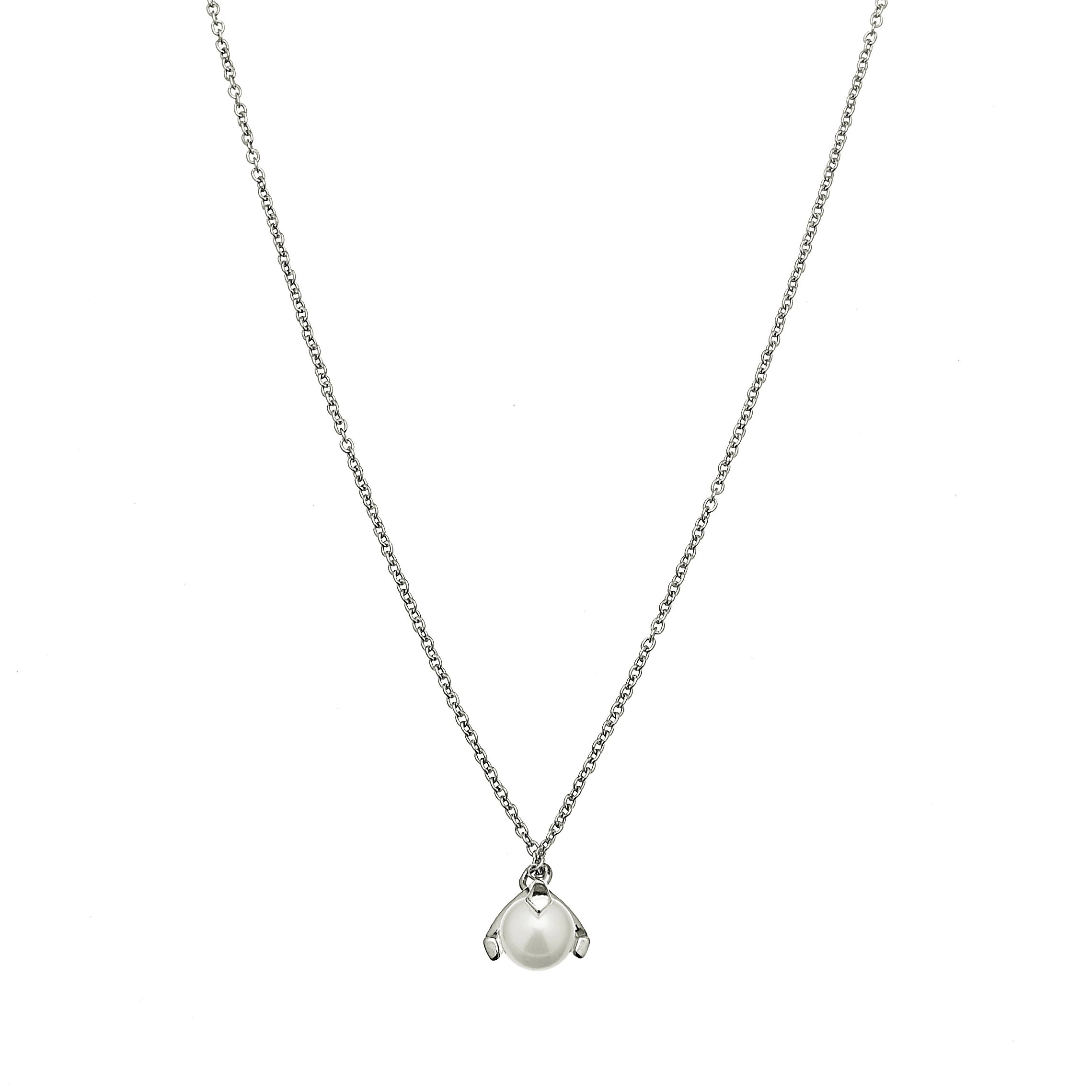 CU Jewellery - Pearl Short Necklace Silver