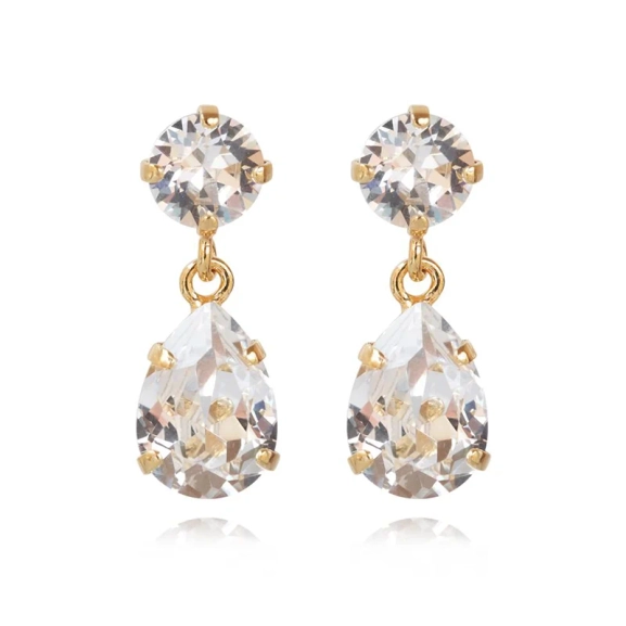 Mini Drop Earrings Gold Crystal - Caroline Svedbom - Nopea toimitus ja lahjapakkaus - Nordic Spectra