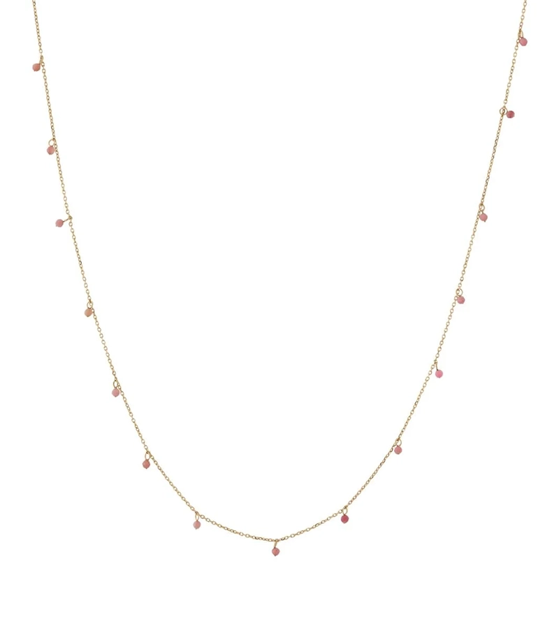 Summer Beads Chain Necklace Pink Gold - Edblad - Snabb frakt & paketinslagning - Nordic Spectra