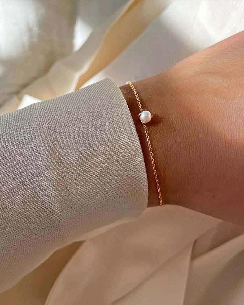 Petite Pearl Bracelet Gold - Drakenberg Sjölin Armband - Snabb frakt & paketinslagning - Nordicspectra.se