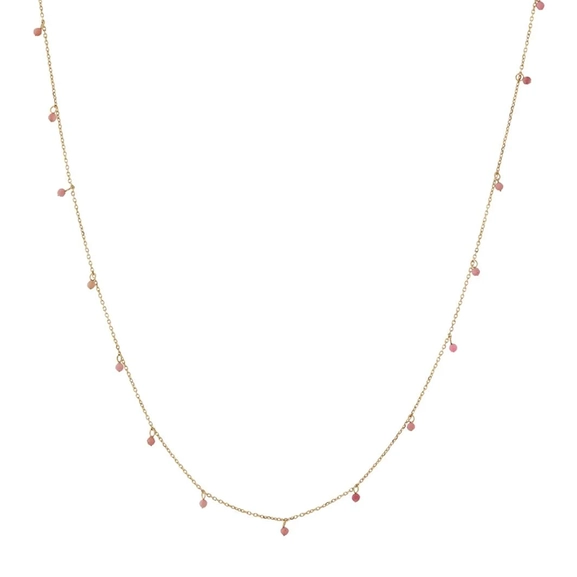 Summer Beads Chain Necklace Pink Gold - Edblad - Snabb frakt & paketinslagning - Nordic Spectra
