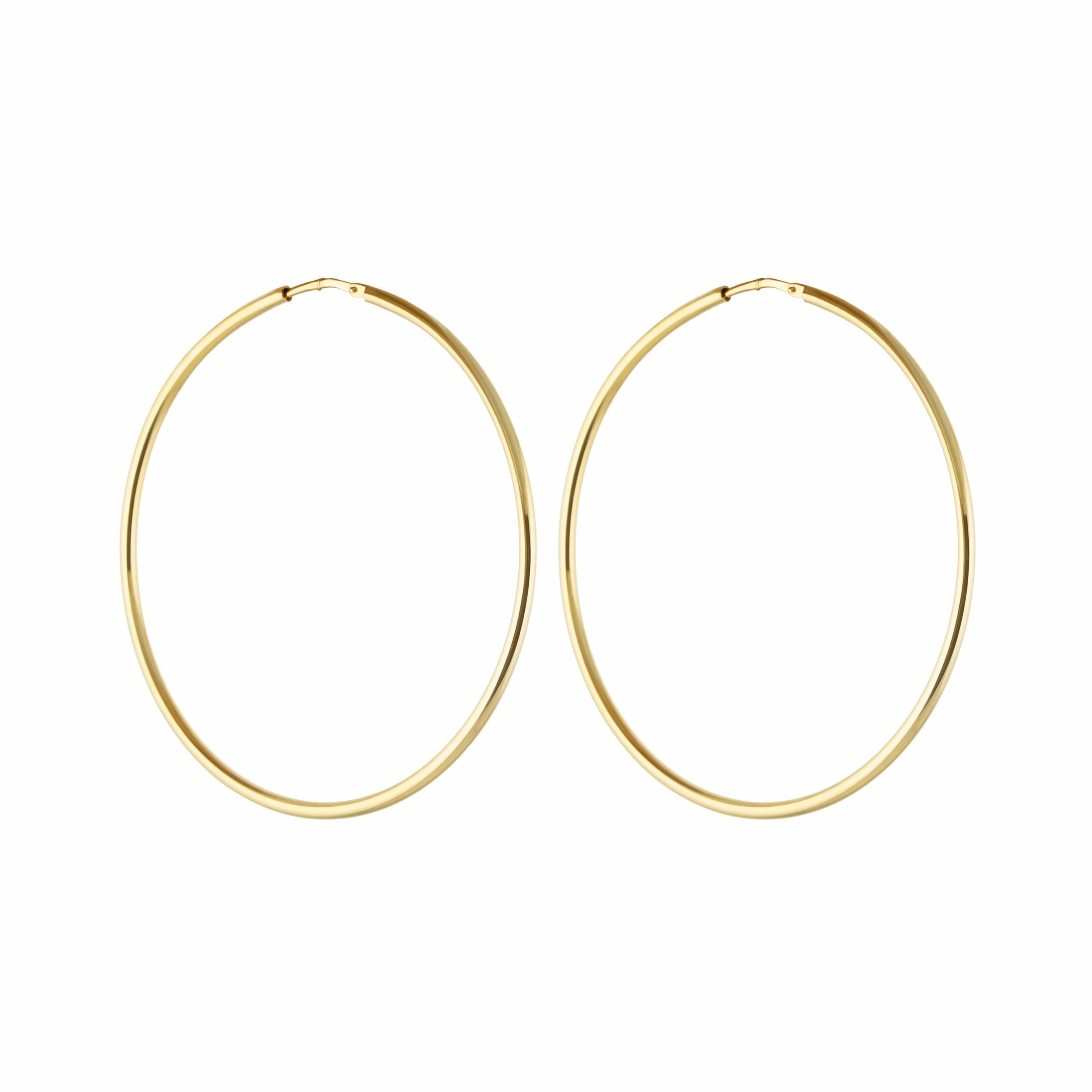 CU Jewellery - Letters Big Hoop Ear Gold