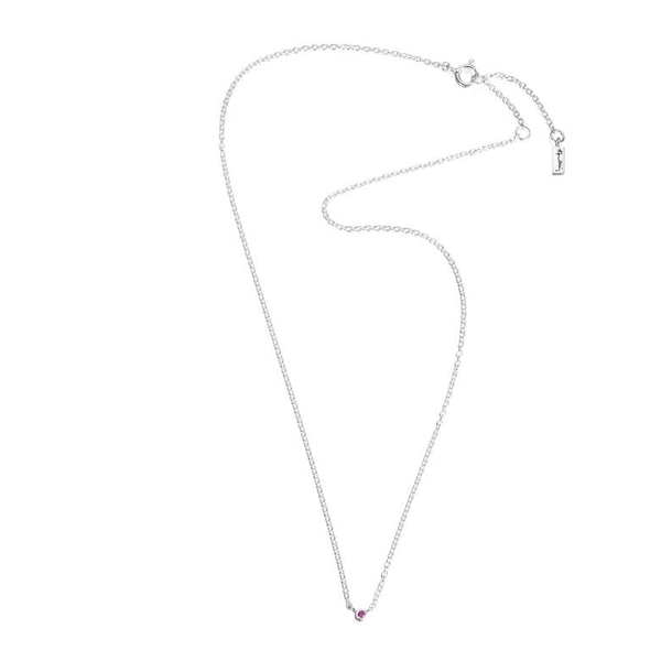 Micro Blink Necklace - Pink Sapphire von Efva Attling, Schneller Versand - Nordicspectra.de