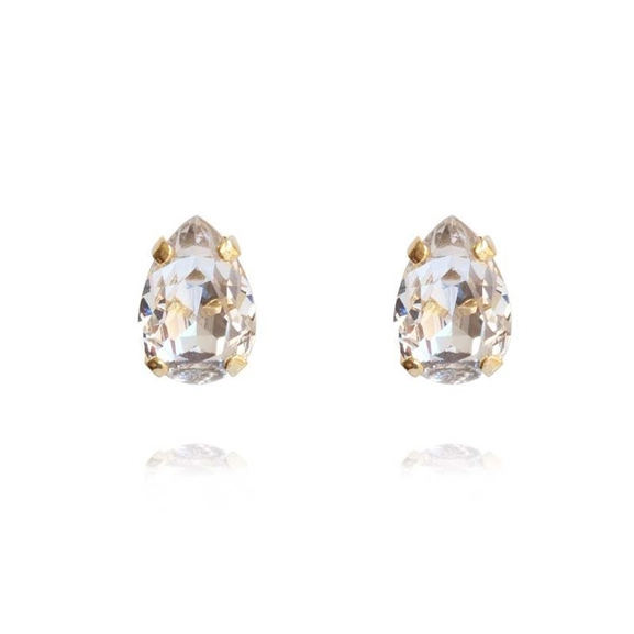 Petite Drop Stud Earrings Gold Crystal - Caroline Svedbom - Nopea toimitus ja lahjapakkaus - Nordic Spectra