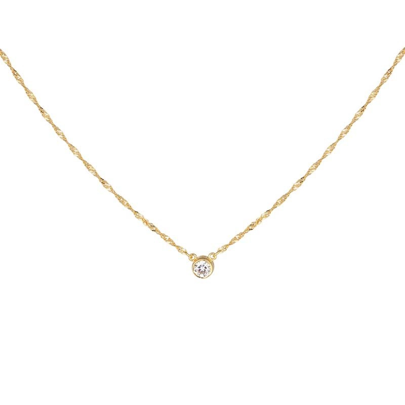 CU Jewellery - Cubic Single Necklace Gold